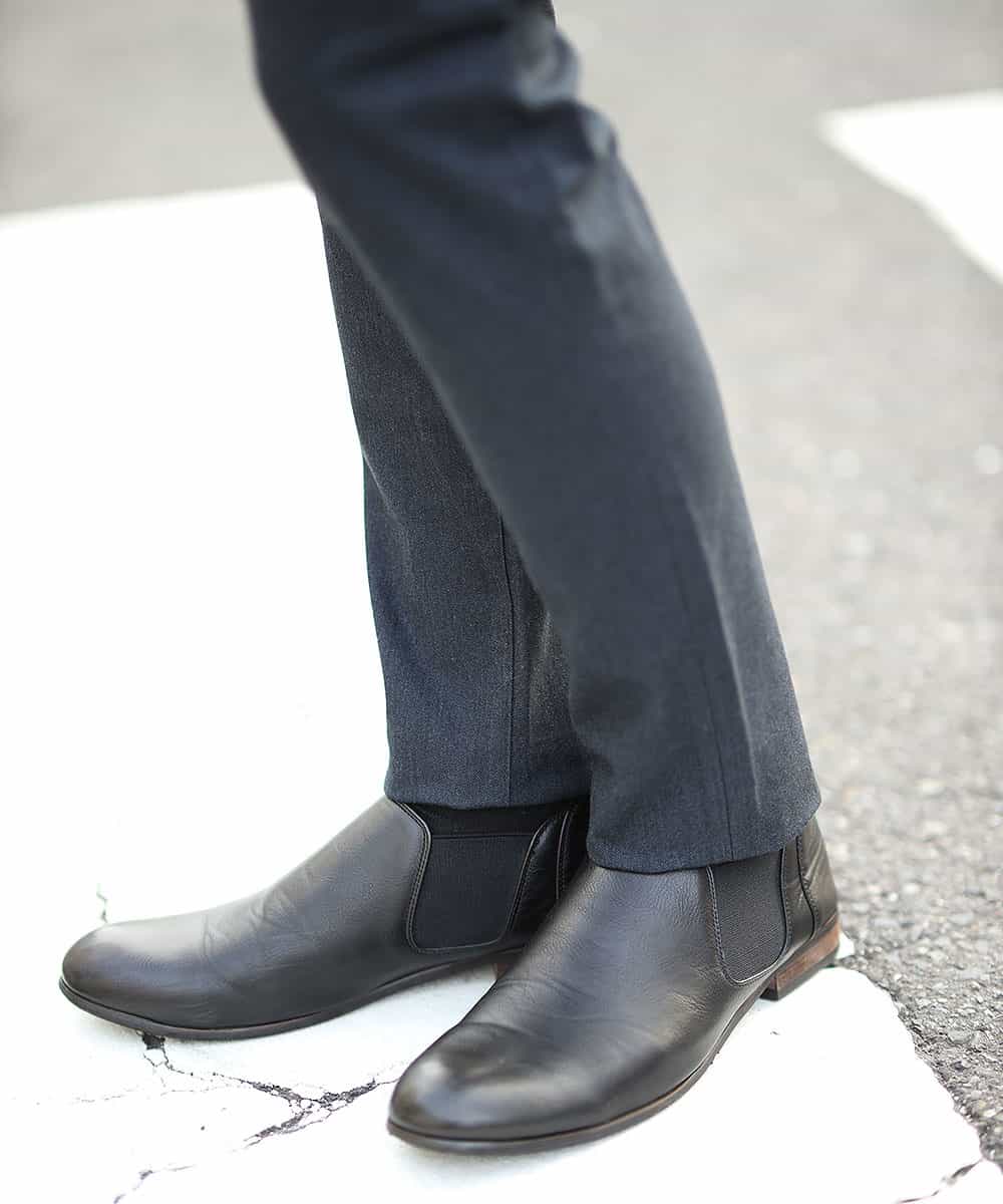 MKLAL72130 MK MICHEL KLEIN HOMME(MKミッシェルクランオム) パンツ／ソフトサーモへリンボン ネイビー
