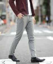 MKLAL72130 MK MICHEL KLEIN HOMME(MKミッシェルクランオム) パンツ／ソフトサーモへリンボン グレー