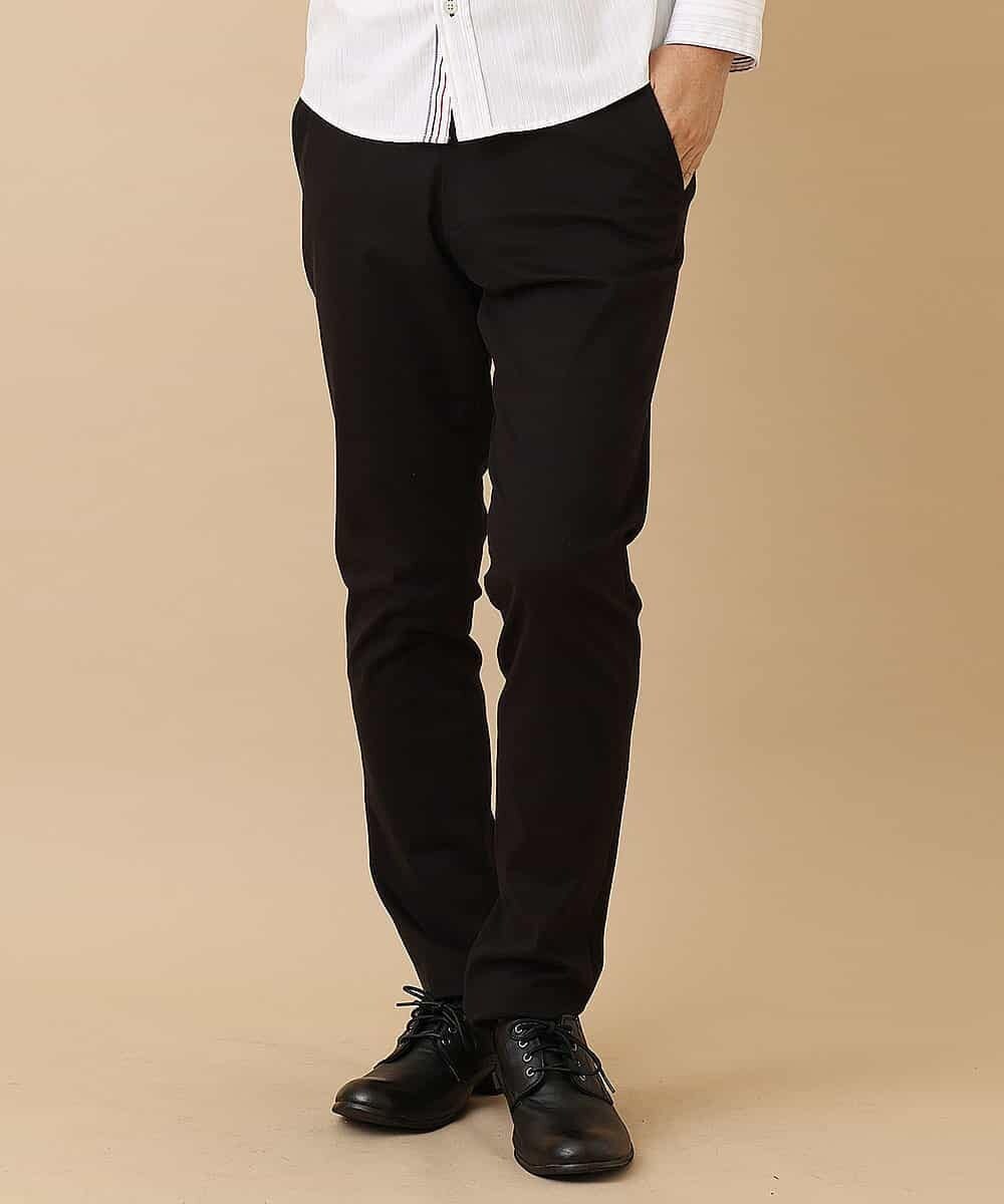 MKLAM65130 MK MICHEL KLEIN HOMME(MKミッシェルクランオム) ソフトサーモサテンストレッチ ブラック