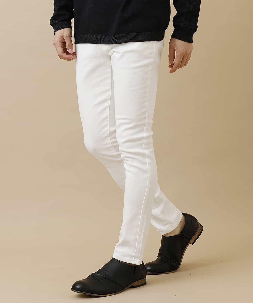 MKLAO41090 MK MICHEL KLEIN HOMME(MKミッシェルクランオム) パンツ／カツラギスキニ― ホワイト(90)