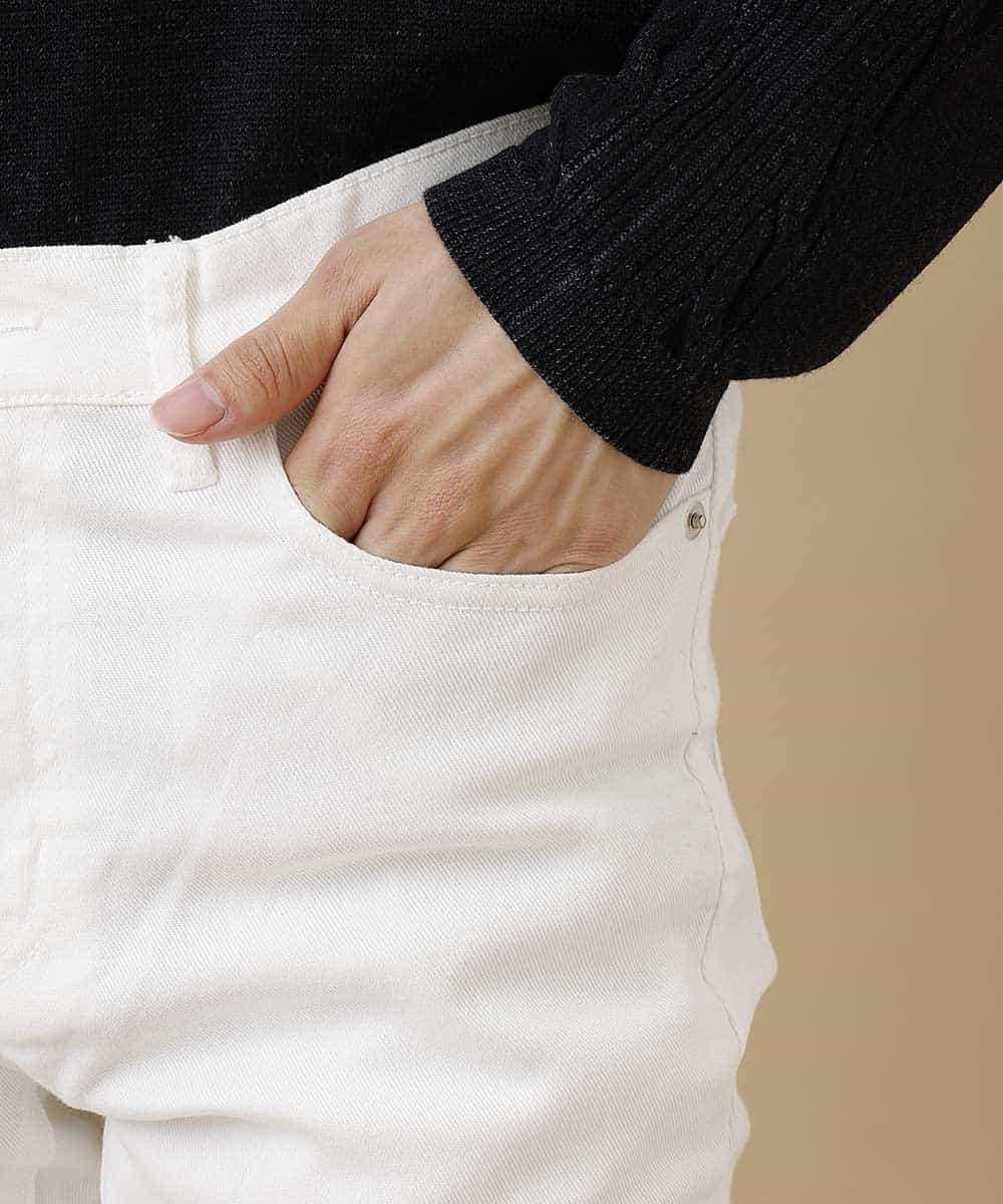 MKLAO41090 MK MICHEL KLEIN HOMME(MKミッシェルクランオム) パンツ／カツラギスキニ― ホワイト(90)