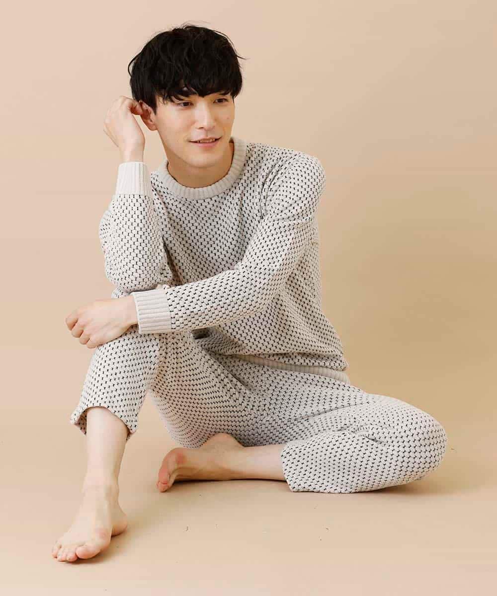 MKLAO45060 MK MICHEL KLEIN HOMME(MKミッシェルクランオム) 【ワンマイルウェア】モールパンツ ホワイト(90)