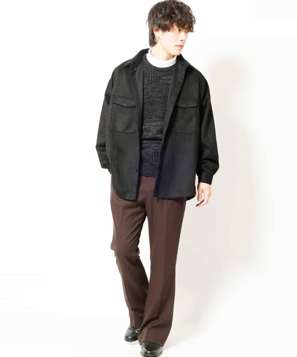 MKLAR28090 MK MICHEL KLEIN HOMME(MKミッシェルクランオム) 『ＮＥＷデザイン』TRキモウストレッチフレアボトム ブラウン
