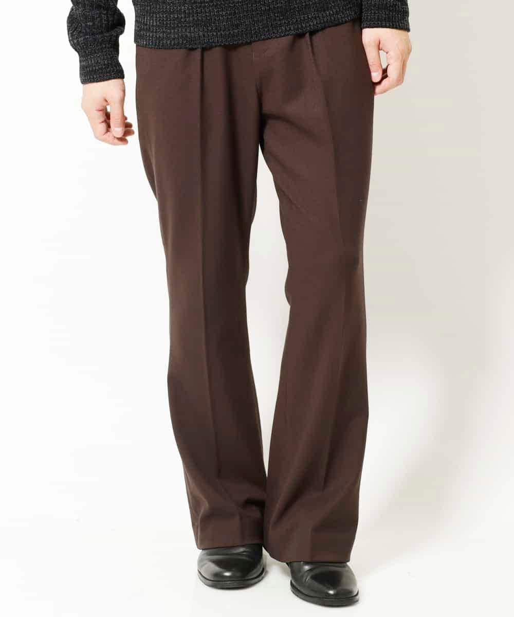 MKLAR28090 MK MICHEL KLEIN HOMME(MKミッシェルクランオム) 『ＮＥＷデザイン』TRキモウストレッチフレアボトム ブラウン