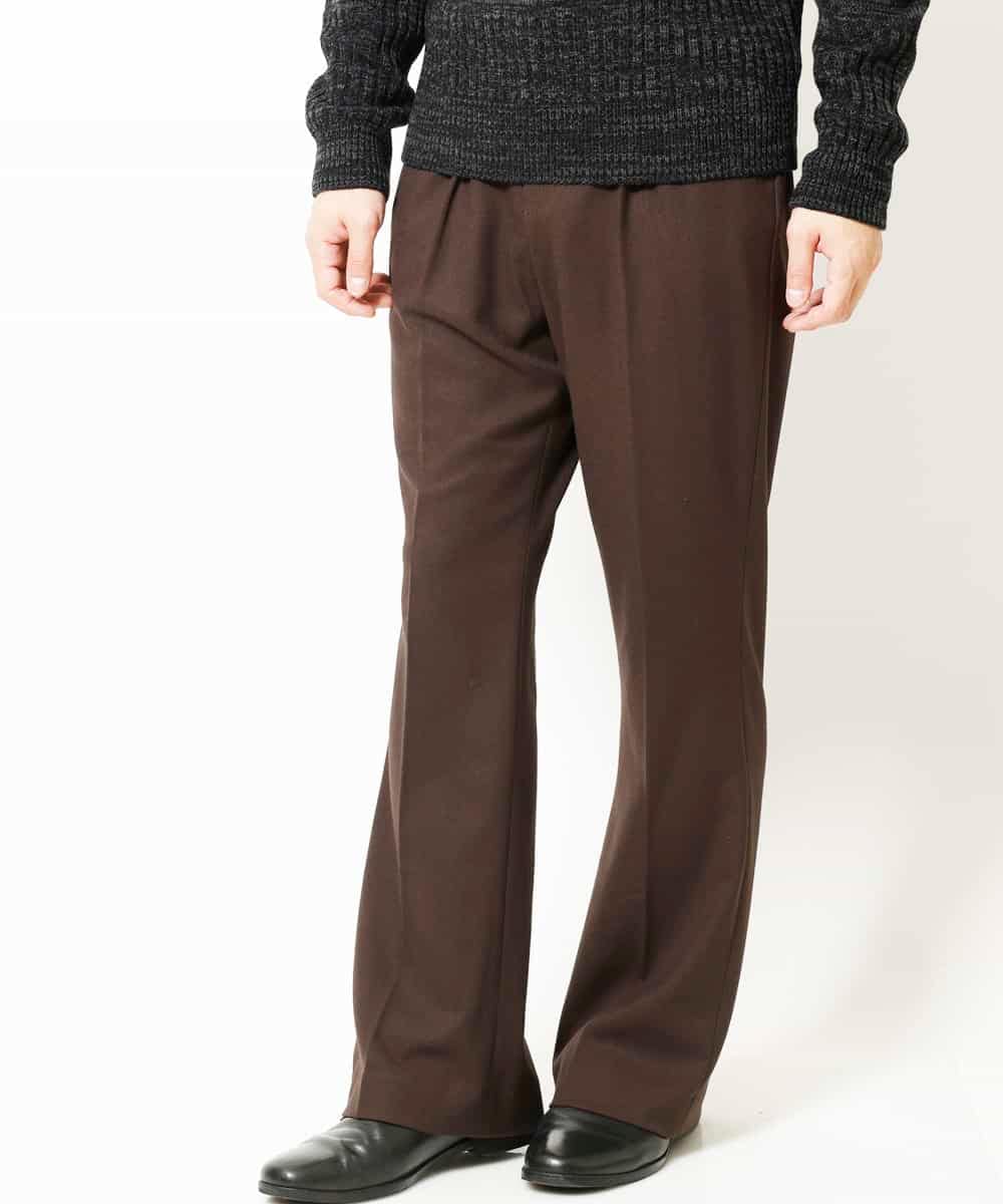 MKLAR28090 MK MICHEL KLEIN HOMME(MKミッシェルクランオム) 『ＮＥＷデザイン』TRキモウストレッチフレアボトム ブラウン