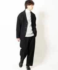 MKLAR34095 MK MICHEL KLEIN HOMME(MKミッシェルクランオム) 『上品/ジャージ素材』ローマポンチラワイドスラックスボトム ブラック