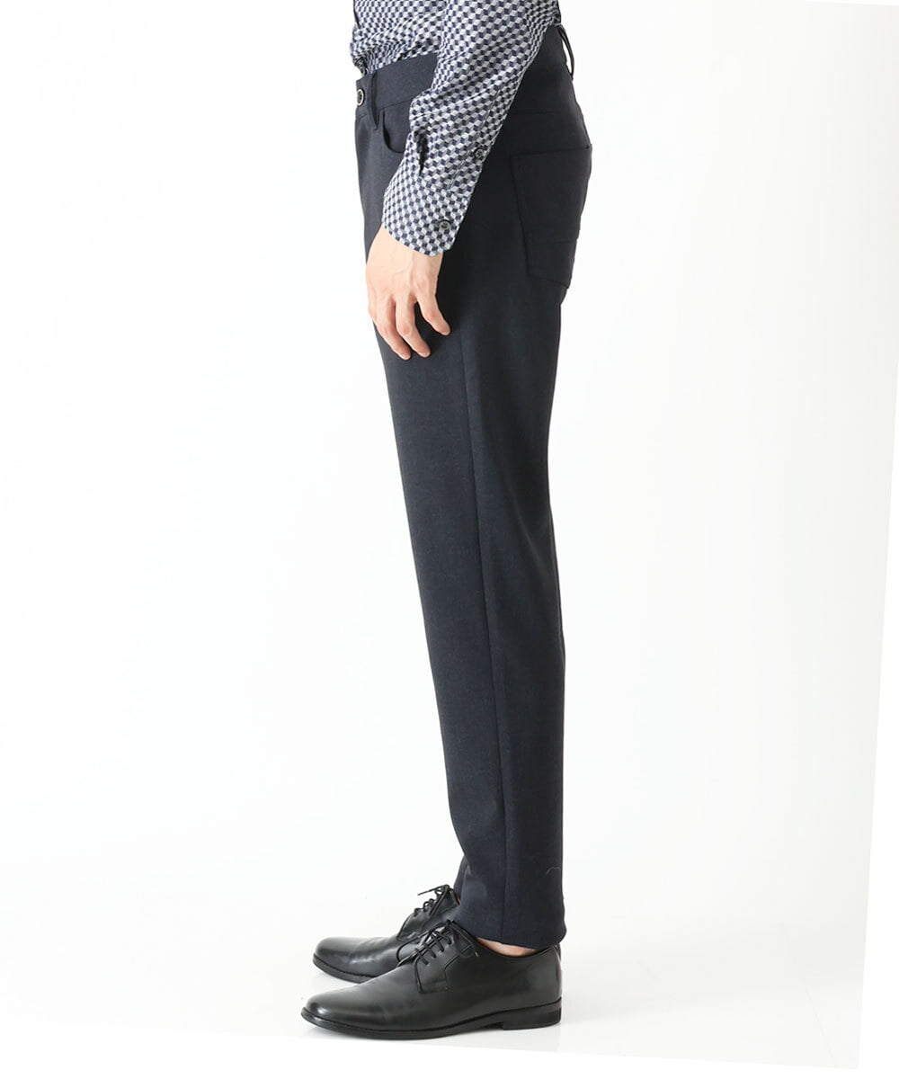 MKLAS55110 MK MICHEL KLEIN HOMME(MKミッシェルクランオム) イージースラックス ネイビー(57)