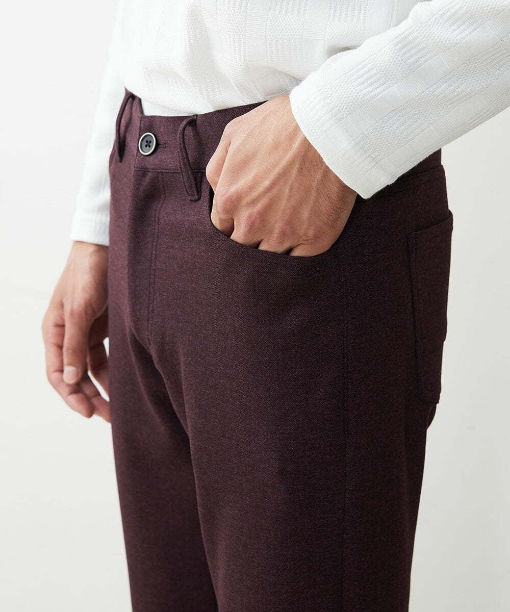 MKLAS55110 MK MICHEL KLEIN HOMME(MKミッシェルクランオム) イージースラックス パープル(77)