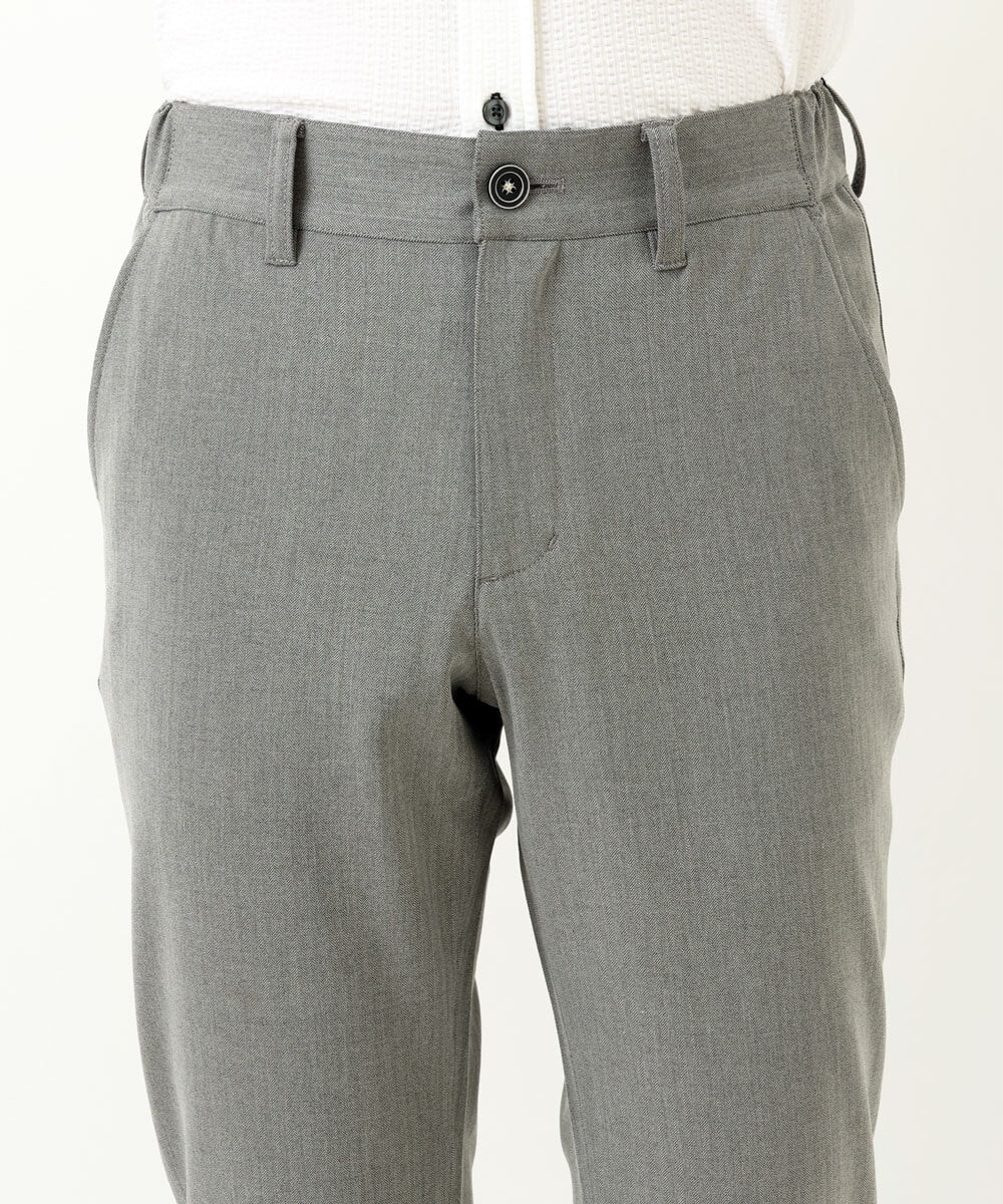 MKLAS61140 MK MICHEL KLEIN HOMME(MKミッシェルクランオム) サーモへリンボンパンツ グレー(92)