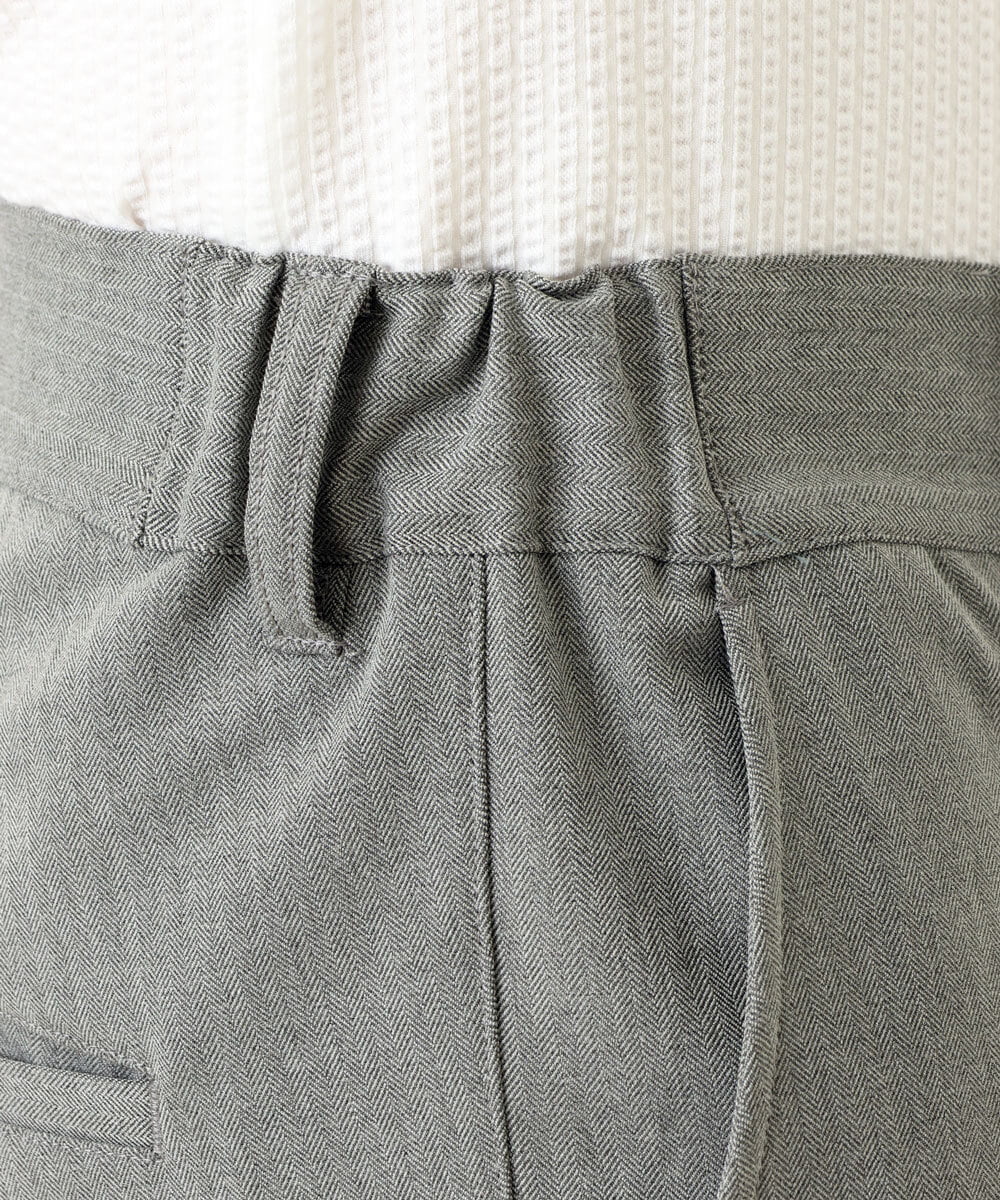 MKLAS61140 MK MICHEL KLEIN HOMME(MKミッシェルクランオム) サーモへリンボンパンツ グレー(92)