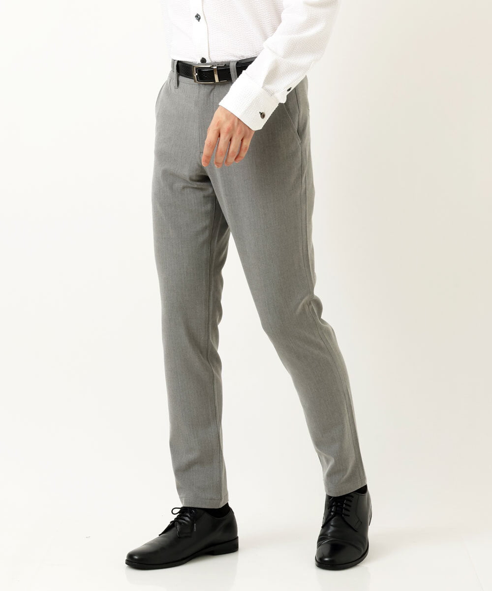 MKLAS61140 MK MICHEL KLEIN HOMME(MKミッシェルクランオム) サーモへリンボンパンツ グレー(92)