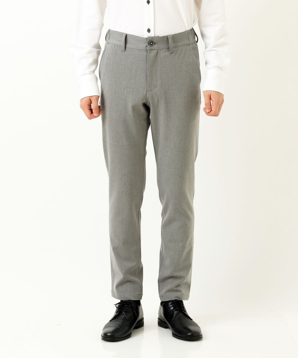 MKLAS61140 MK MICHEL KLEIN HOMME(MKミッシェルクランオム) サーモへリンボンパンツ グレー(92)