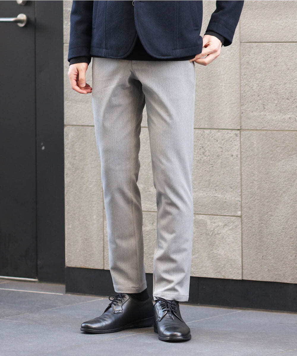 MKLAS61140 MK MICHEL KLEIN HOMME(MKミッシェルクランオム) サーモへリンボンパンツ グレー(92)