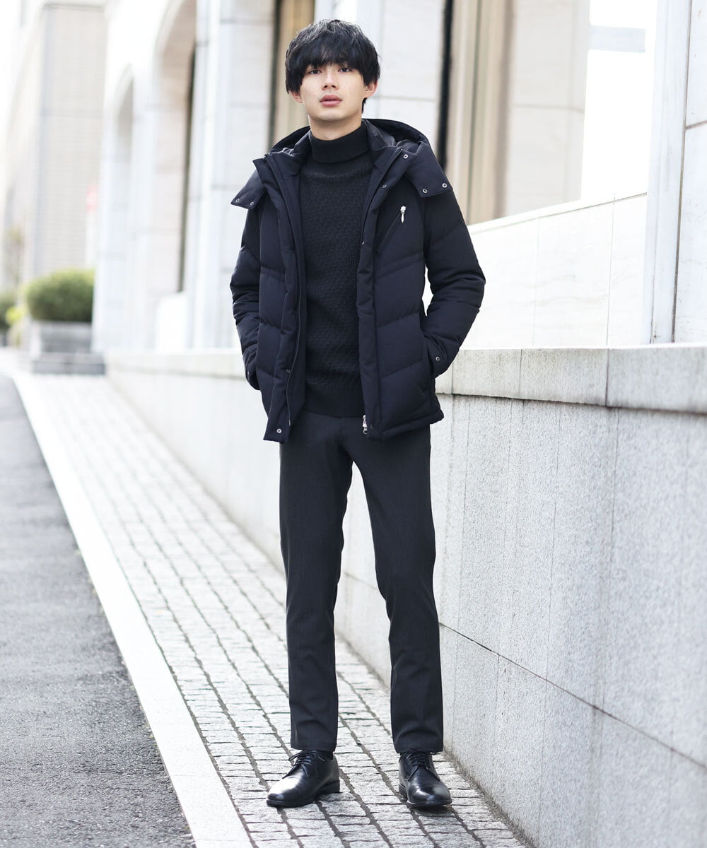 MKLAS61140 MK MICHEL KLEIN HOMME(MKミッシェルクランオム) サーモへリンボンパンツ ダークグレー(93)