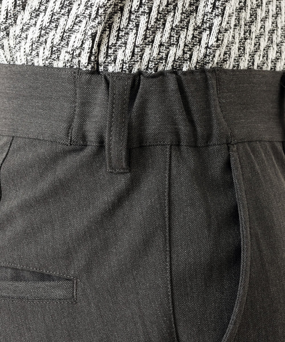 MKLAS61140 MK MICHEL KLEIN HOMME(MKミッシェルクランオム) サーモへリンボンパンツ ダークグレー(93)