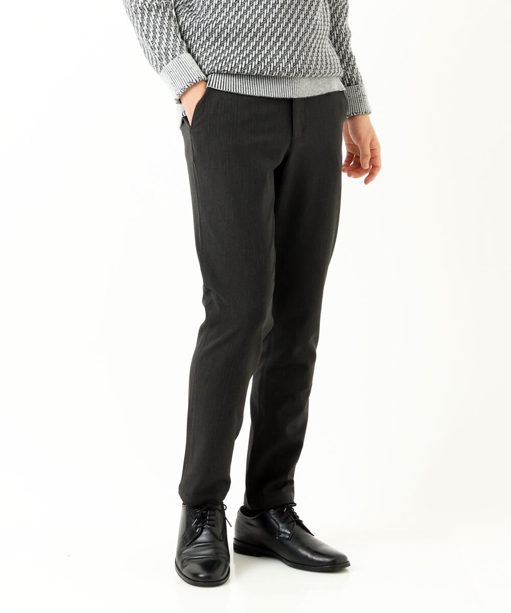 MKLAS61140 MK MICHEL KLEIN HOMME(MKミッシェルクランオム) サーモへリンボンパンツ ダークグレー(93)