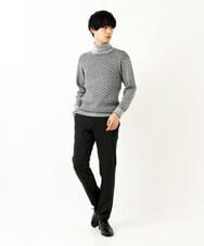 MKLAS61140 MK MICHEL KLEIN HOMME(MKミッシェルクランオム) サーモへリンボンパンツ ダークグレー(93)
