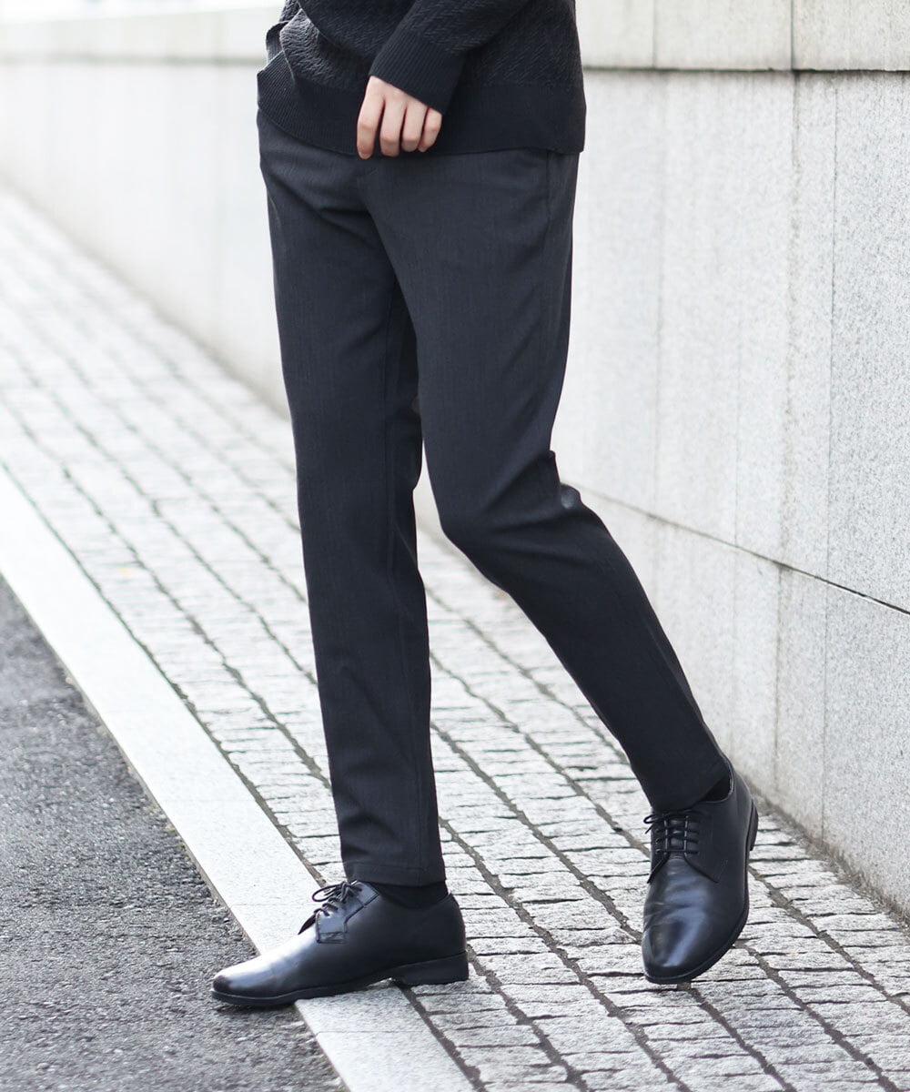 MKLAS61140 MK MICHEL KLEIN HOMME(MKミッシェルクランオム) サーモへリンボンパンツ ダークグレー(93)