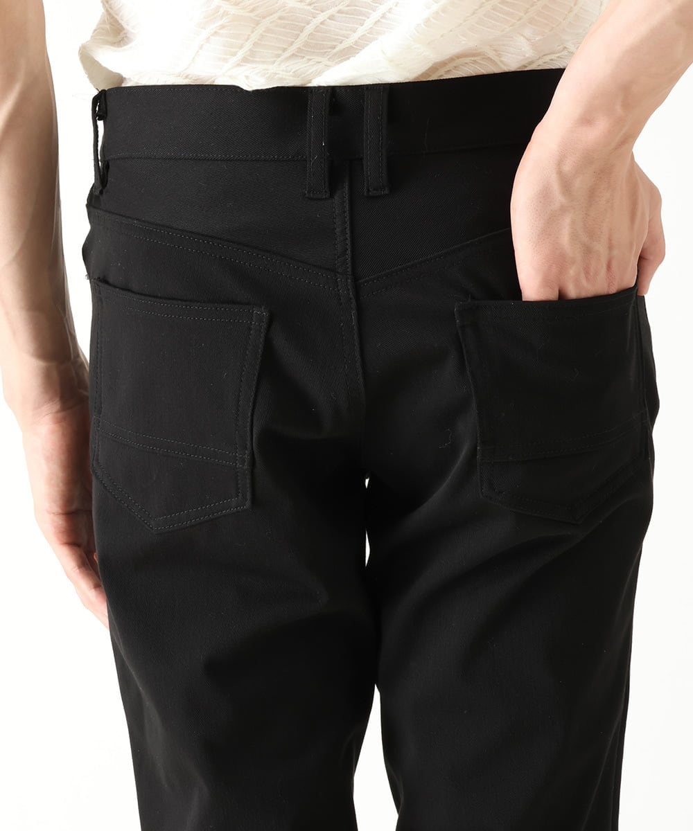 MKLAU04080 MK MICHEL KLEIN HOMME(MKミッシェルクランオム) スリムストレッチパンツ ブラック