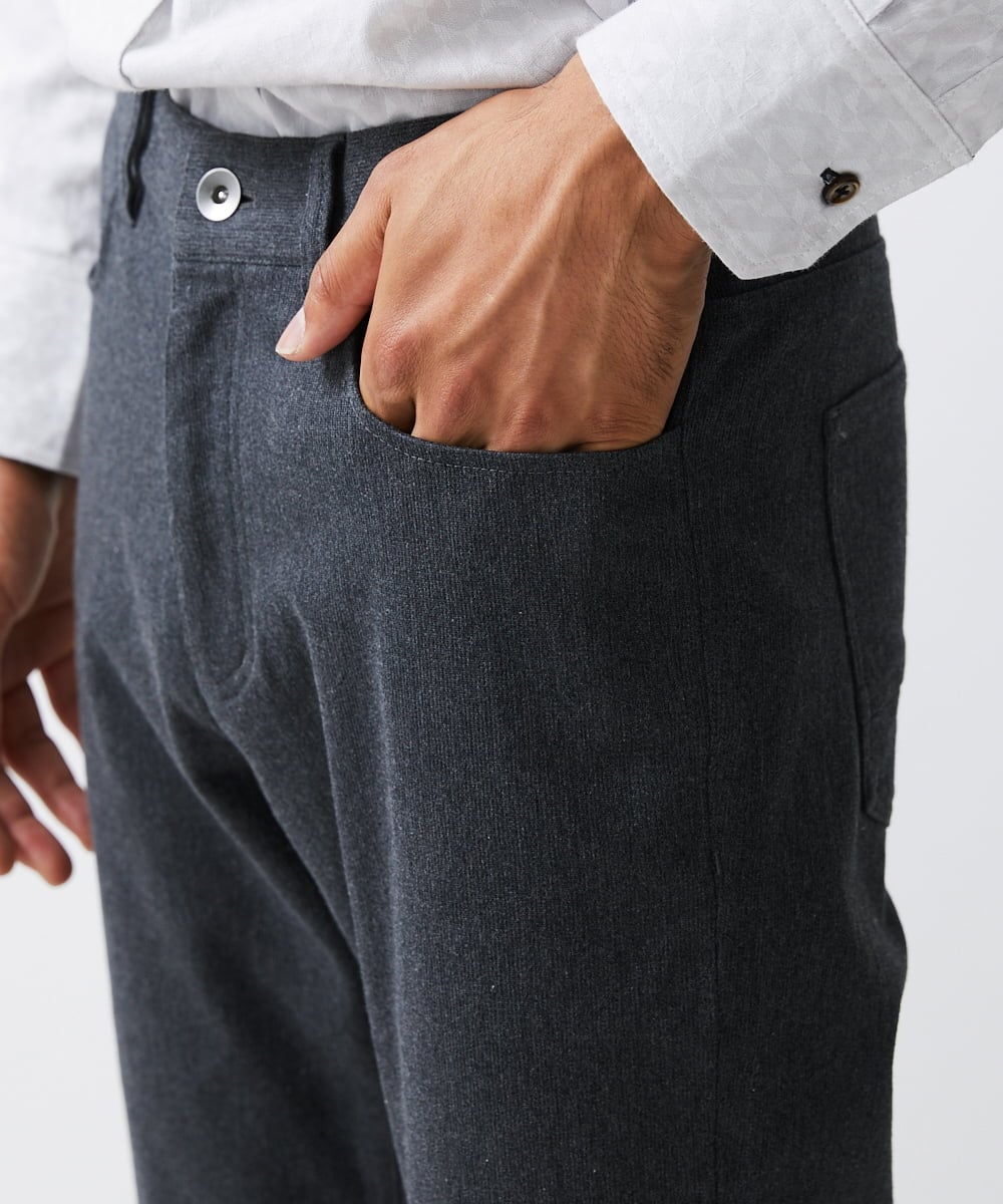 MKLAV09150 MK MICHEL KLEIN HOMME(MKミッシェルクランオム) ソフトサーモピケパンツ ダークグレー(93)