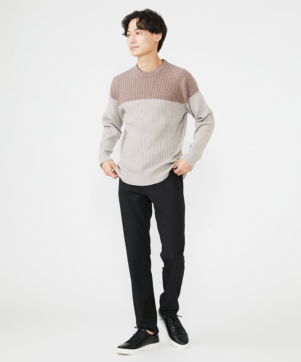 MKLAV10150 MK MICHEL KLEIN HOMME(MKミッシェルクランオム) 5ポケットブラックパンツ ブラック(94)