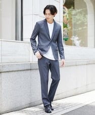 MKLAV55130 MK MICHEL KLEIN HOMME(MKミッシェルクランオム) TECスラックスパンツ グレー(92)