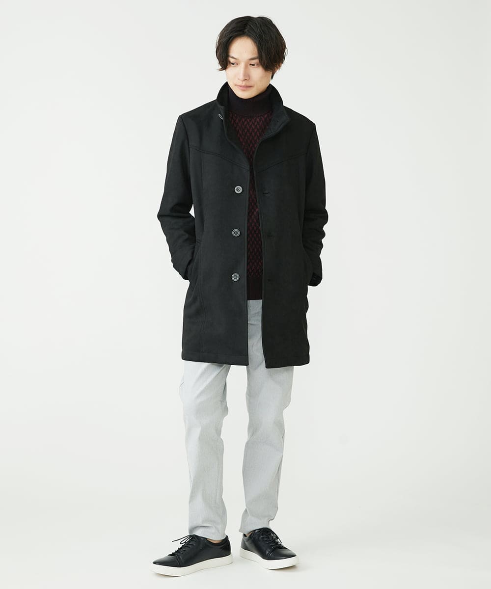 MKLAV57120 MK MICHEL KLEIN HOMME(MKミッシェルクランオム) NEWベーシックパンツ / MAGICストレッチヘリンボーン ライトグレー(91)