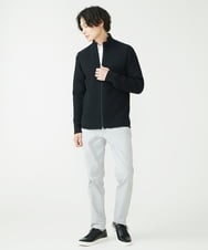MKLAV57120 MK MICHEL KLEIN HOMME(MKミッシェルクランオム) NEWベーシックパンツ / MAGICストレッチヘリンボーン ライトグレー(91)