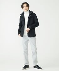MKLAV57120 MK MICHEL KLEIN HOMME(MKミッシェルクランオム) NEWベーシックパンツ / MAGICストレッチヘリンボーン ライトグレー(91)
