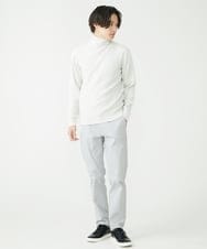 MKLAV57120 MK MICHEL KLEIN HOMME(MKミッシェルクランオム) NEWベーシックパンツ / MAGICストレッチヘリンボーン ライトグレー(91)