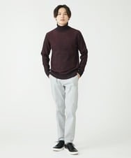 MKLAV57120 MK MICHEL KLEIN HOMME(MKミッシェルクランオム) NEWベーシックパンツ / MAGICストレッチヘリンボーン ライトグレー(91)