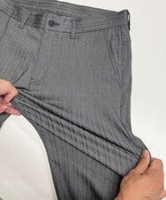 MKLAV57120 MK MICHEL KLEIN HOMME(MKミッシェルクランオム) NEWベーシックパンツ / MAGICストレッチヘリンボーン ダークグレー(93)
