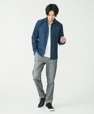 MKLAV57120 MK MICHEL KLEIN HOMME(MKミッシェルクランオム) NEWベーシックパンツ / MAGICストレッチヘリンボーン ダークグレー(93)