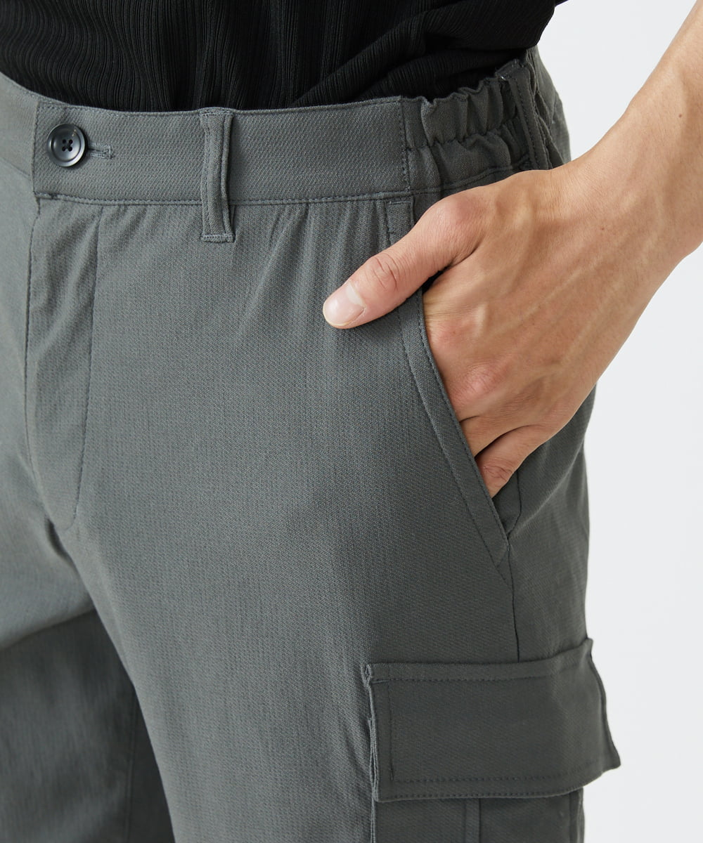 MKLAX06130 MK MICHEL KLEIN HOMME(MKミッシェルクランオム) ストレッチスマートカーゴパンツ ダークグレー(93)
