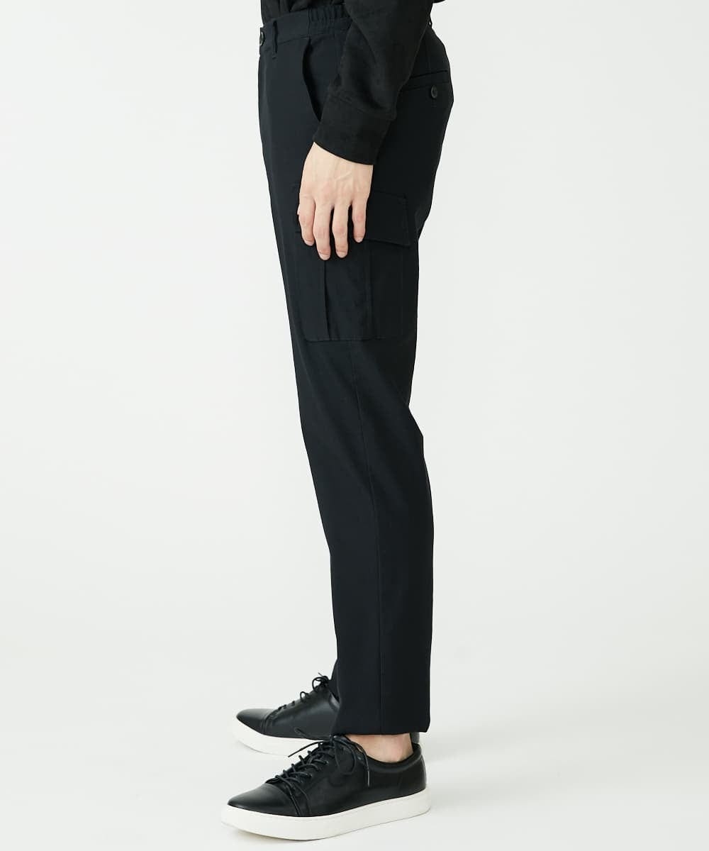 MKLAX06130 MK MICHEL KLEIN HOMME(MKミッシェルクランオム) ストレッチスマートカーゴパンツ ブラック(94)