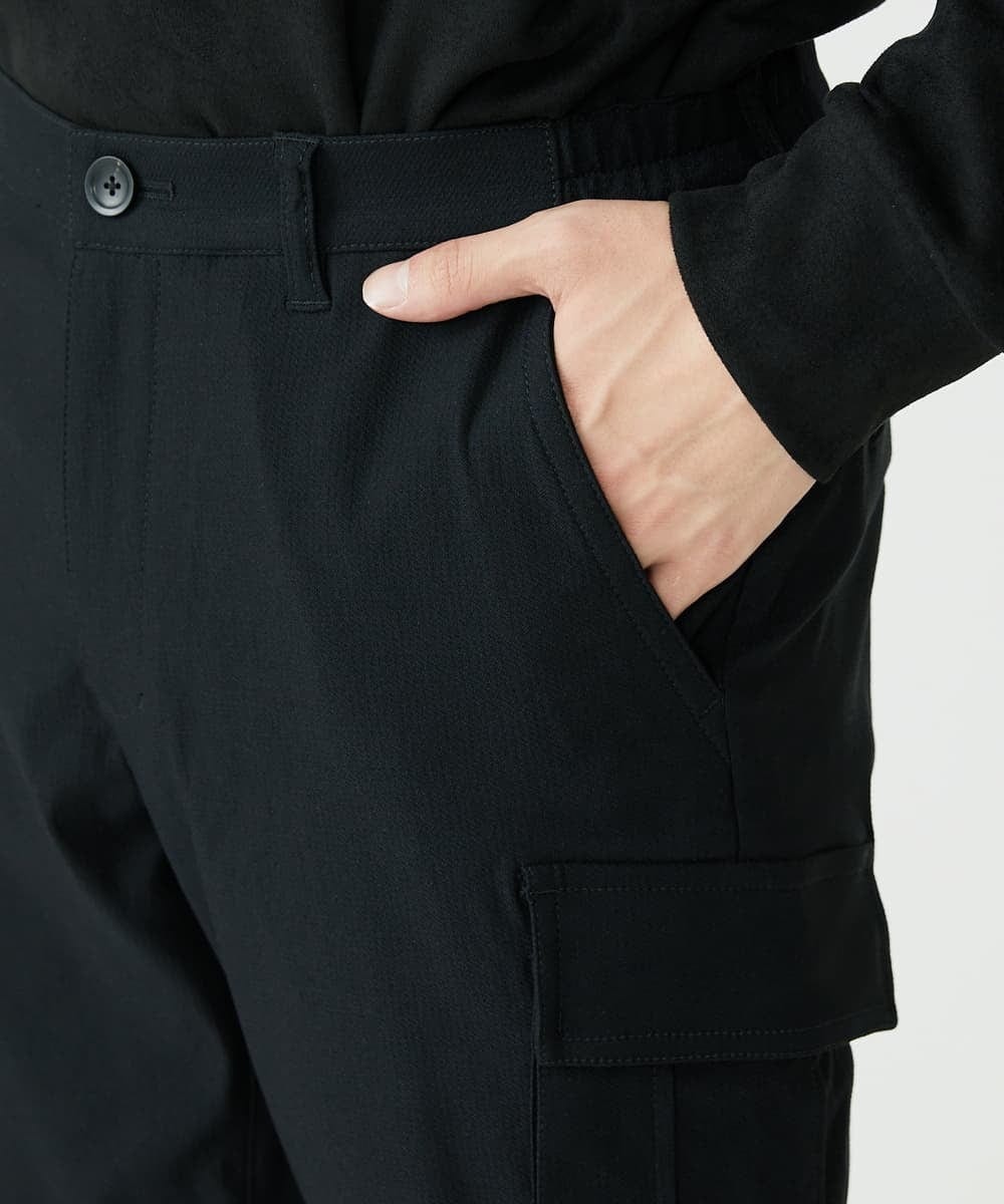 MKLAX06130 MK MICHEL KLEIN HOMME(MKミッシェルクランオム) ストレッチスマートカーゴパンツ ブラック(94)