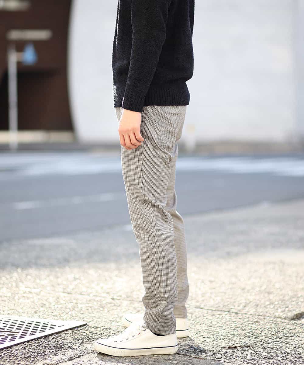 MKLCG77130 MK MICHEL KLEIN HOMME(MKミッシェルクランオム) パンツ（キャリーマンチェック） グレー