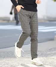 MKLCG77130 MK MICHEL KLEIN HOMME(MKミッシェルクランオム) パンツ（キャリーマンチェック） ダークグレー