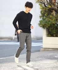 MKLCG77130 MK MICHEL KLEIN HOMME(MKミッシェルクランオム) パンツ（キャリーマンチェック） ダークグレー