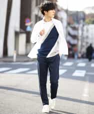 MKLDG52130 MK MICHEL KLEIN HOMME(MKミッシェルクランオム) セットアップパンツ（モクロディシャーク） ブルー