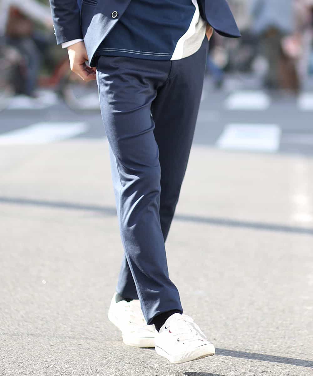 MKLDG52130 MK MICHEL KLEIN HOMME(MKミッシェルクランオム) セットアップパンツ（モクロディシャーク） ブルー
