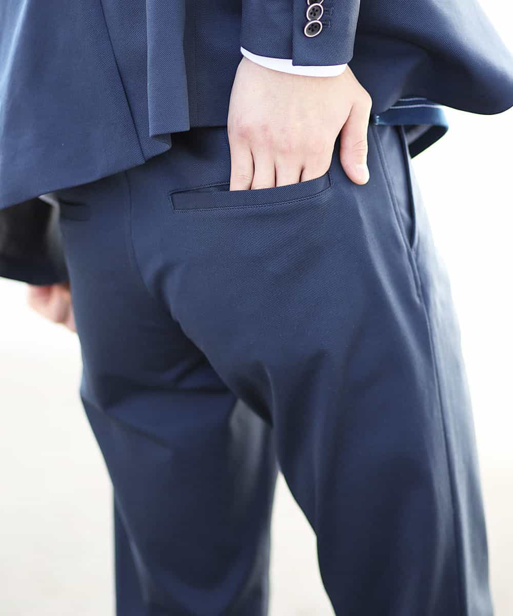 MKLDG52130 MK MICHEL KLEIN HOMME(MKミッシェルクランオム) セットアップパンツ（モクロディシャーク） ブルー