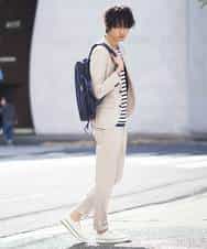 MKLDG52130 MK MICHEL KLEIN HOMME(MKミッシェルクランオム) セットアップパンツ（モクロディシャーク） ベージュ