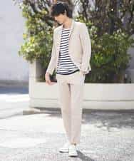 MKLDG52130 MK MICHEL KLEIN HOMME(MKミッシェルクランオム) セットアップパンツ（モクロディシャーク） ベージュ