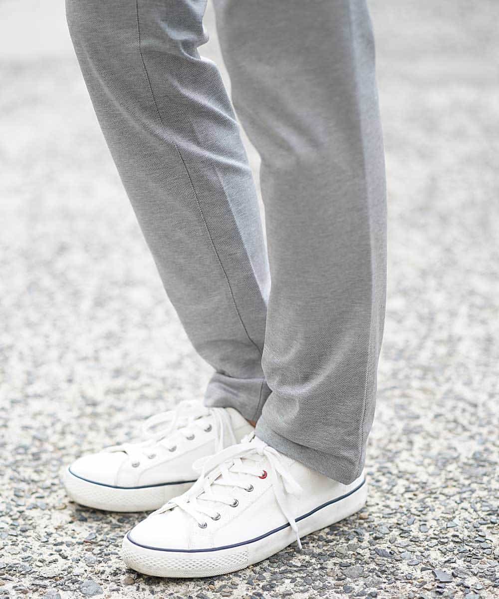 MKLDG52130 MK MICHEL KLEIN HOMME(MKミッシェルクランオム) セットアップパンツ（モクロディシャーク） グレー