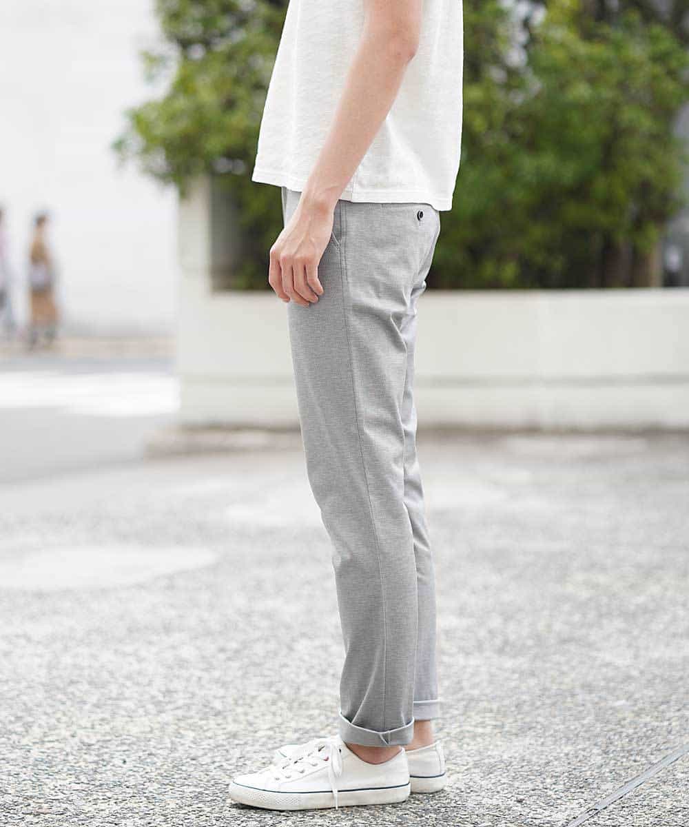 MKLDG52130 MK MICHEL KLEIN HOMME(MKミッシェルクランオム) セットアップパンツ（モクロディシャーク） グレー