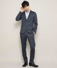 MKLDJ52110 MK MICHEL KLEIN HOMME(MKミッシェルクランオム) パンツ／テックイージージャージ　ツイード ネイビー