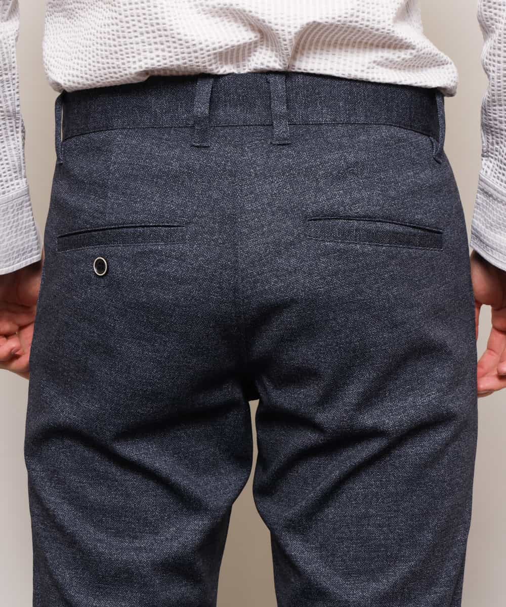 MKLDJ52110 MK MICHEL KLEIN HOMME(MKミッシェルクランオム) パンツ／テックイージージャージ　ツイード ネイビー