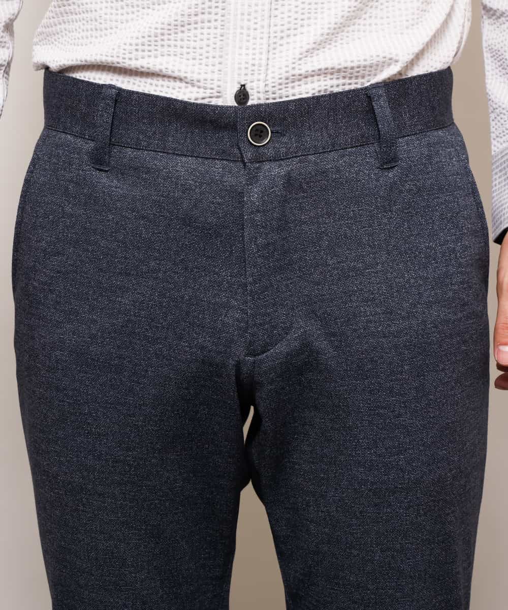 MKLDJ52110 MK MICHEL KLEIN HOMME(MKミッシェルクランオム) パンツ／テックイージージャージ　ツイード ネイビー