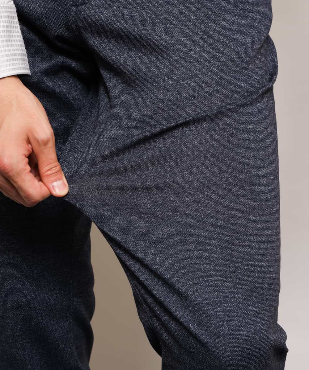 MKLDJ52110 MK MICHEL KLEIN HOMME(MKミッシェルクランオム) パンツ／テックイージージャージ　ツイード ネイビー